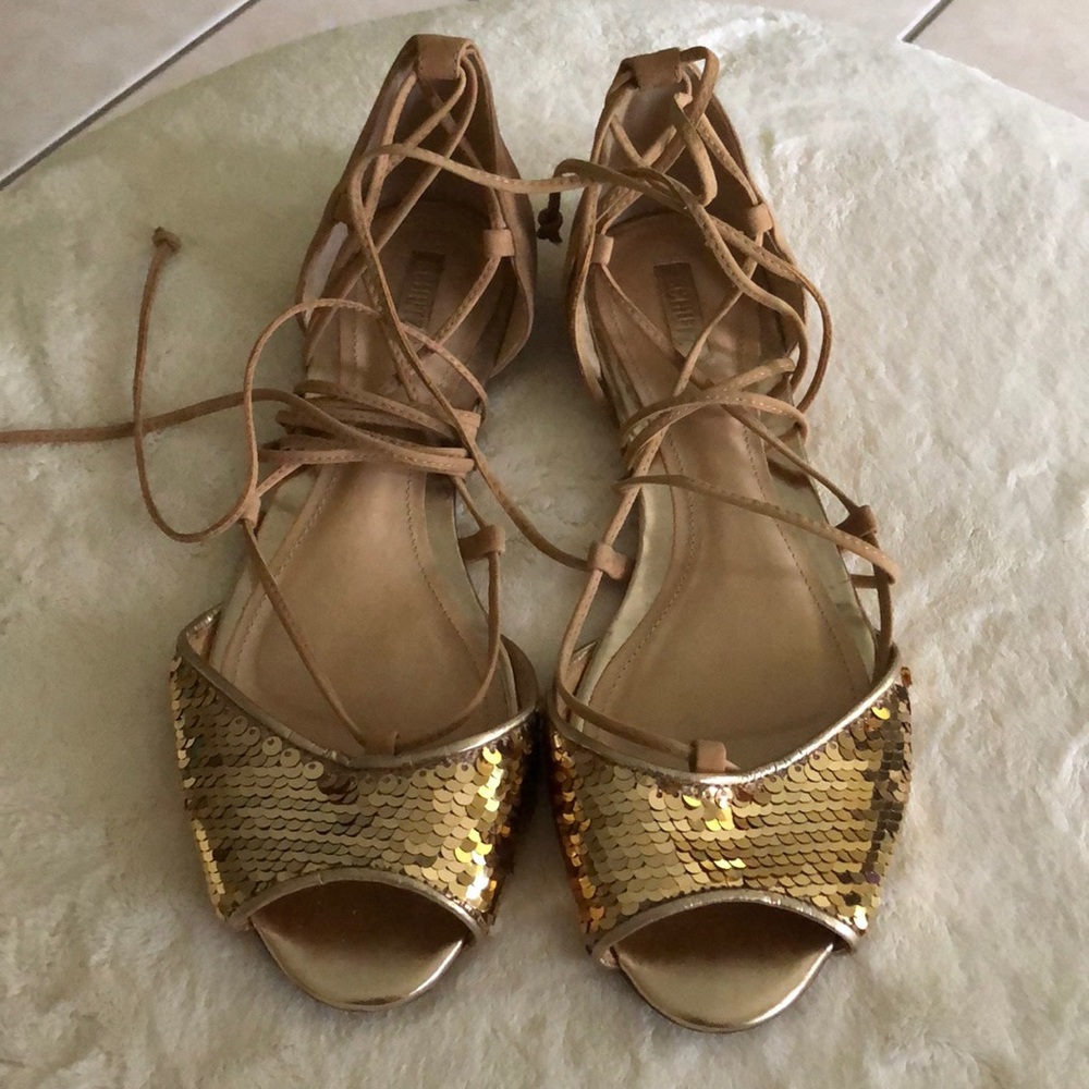 Schütz gold sandals